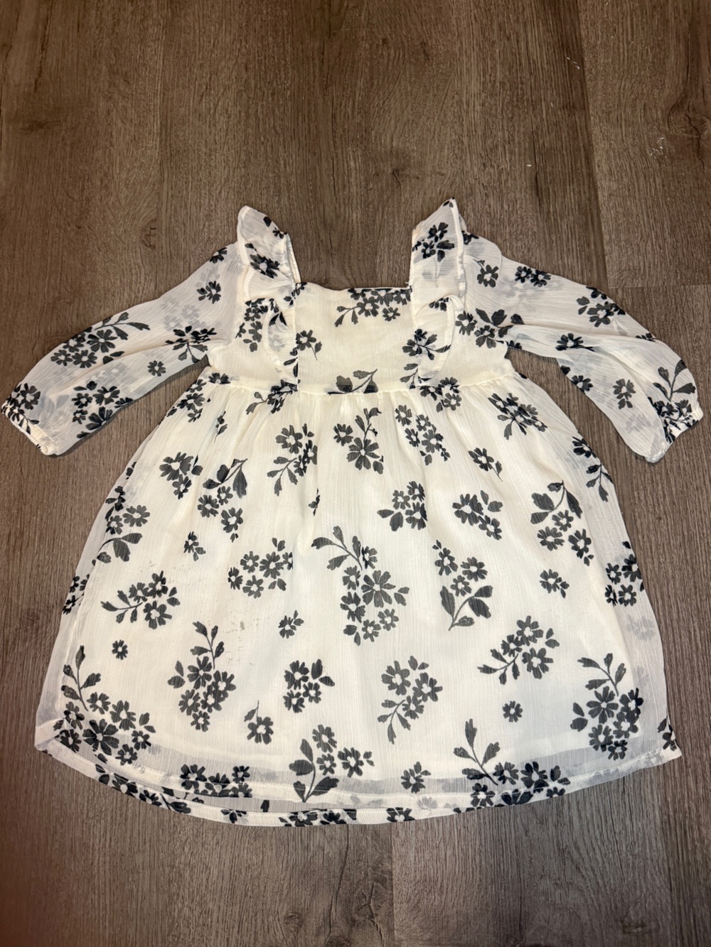 9 month Girls carters White Floral Dress
